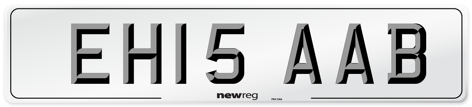 EH15 AAB Number Plate from New Reg
